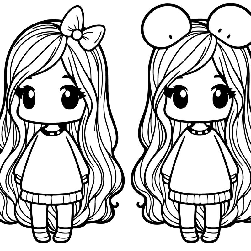 cute girl with long hair