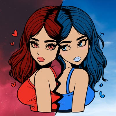 realistic girl split