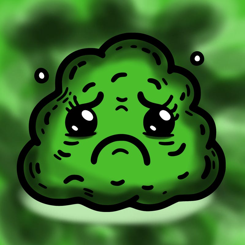 a blob that looks disgusted but is cute