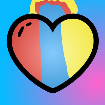 a blank heart