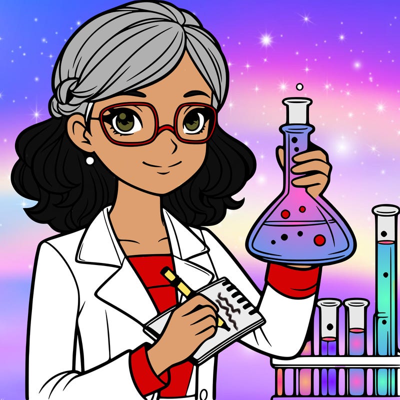 a female scientist