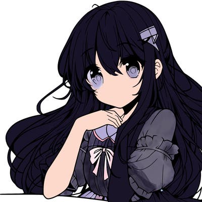 an anime girl painting