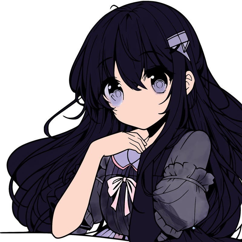 an anime girl painting