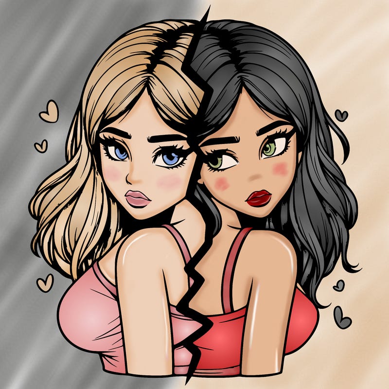 realistic girl split