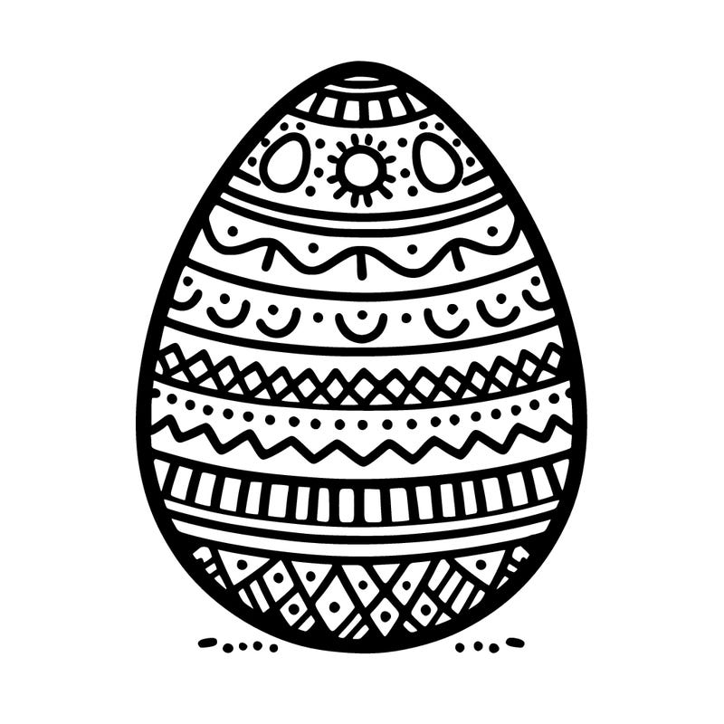 easter egg with pattern