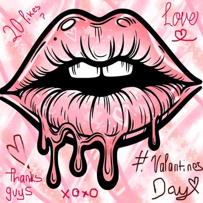 lips that look realistic and drip