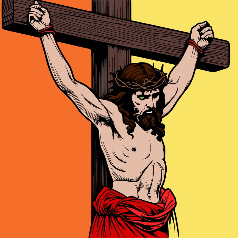 jesus realistic on the cross