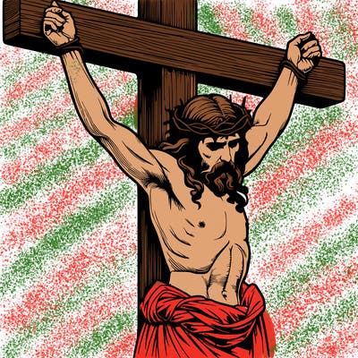 jesus realistic on the cross