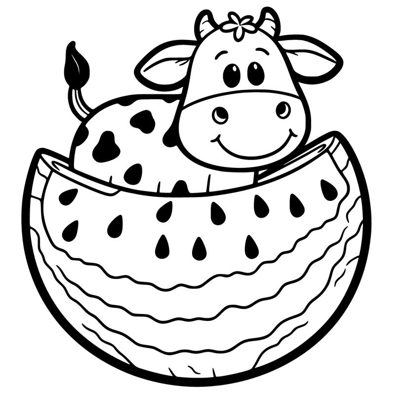 watermelon cow