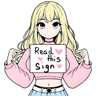 girl holding a blank sign in a long sleeve crop top