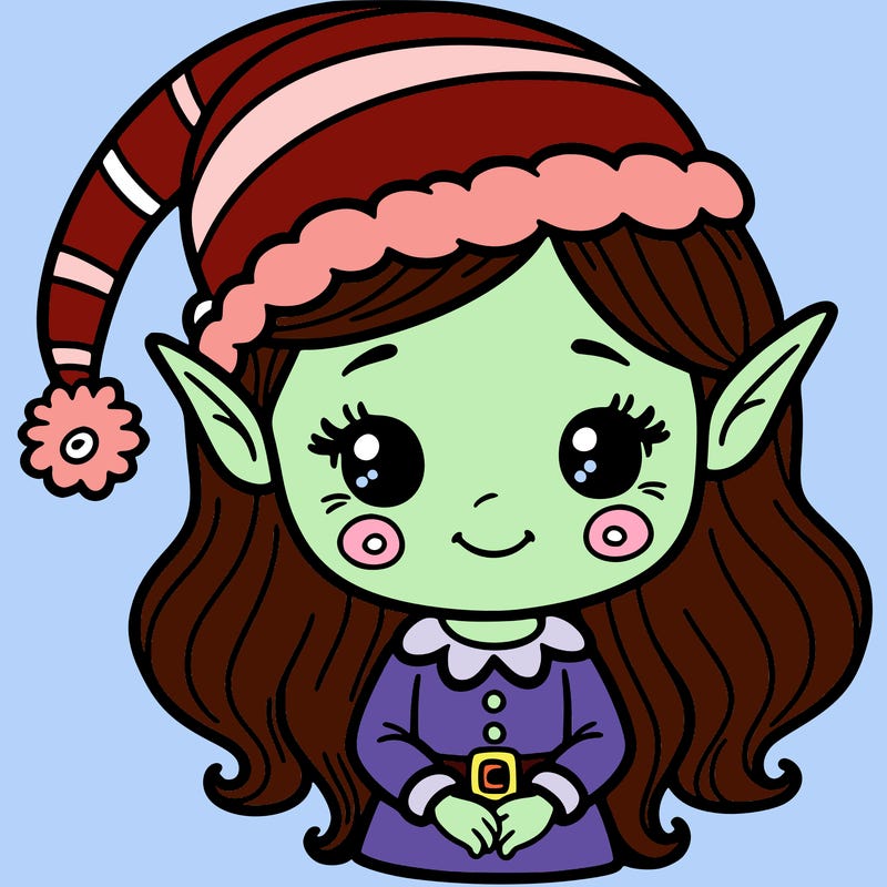 christmas elf girl