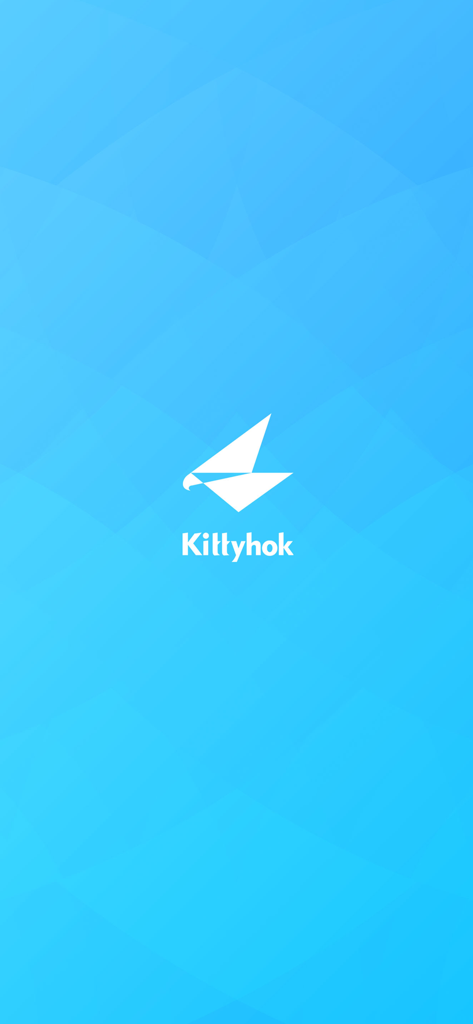 Kittyhok Pro - Logotipo de la aplicación Kittyhok Pro sobre un fondo geométrico azul