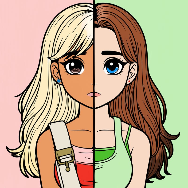 realistic girl split
