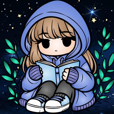 girl in oversized hoodie reading a book
