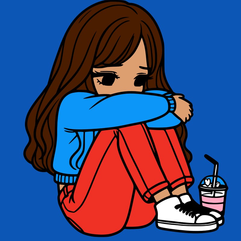 a girl  after a breakup