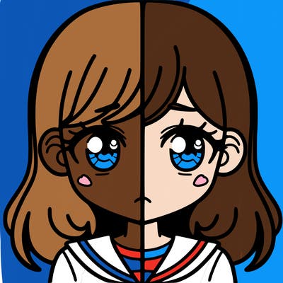 a split of a girl