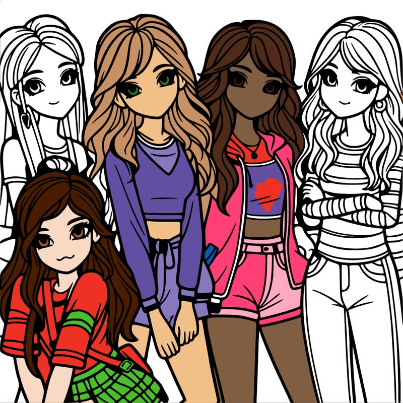 a group of teenage girls