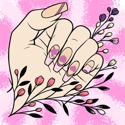 nails with french tip