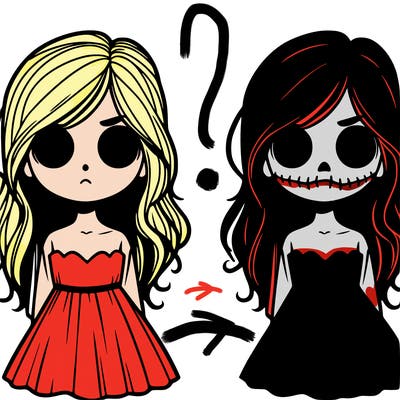 girl, beautiful, scary