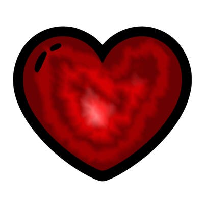 a blank heart