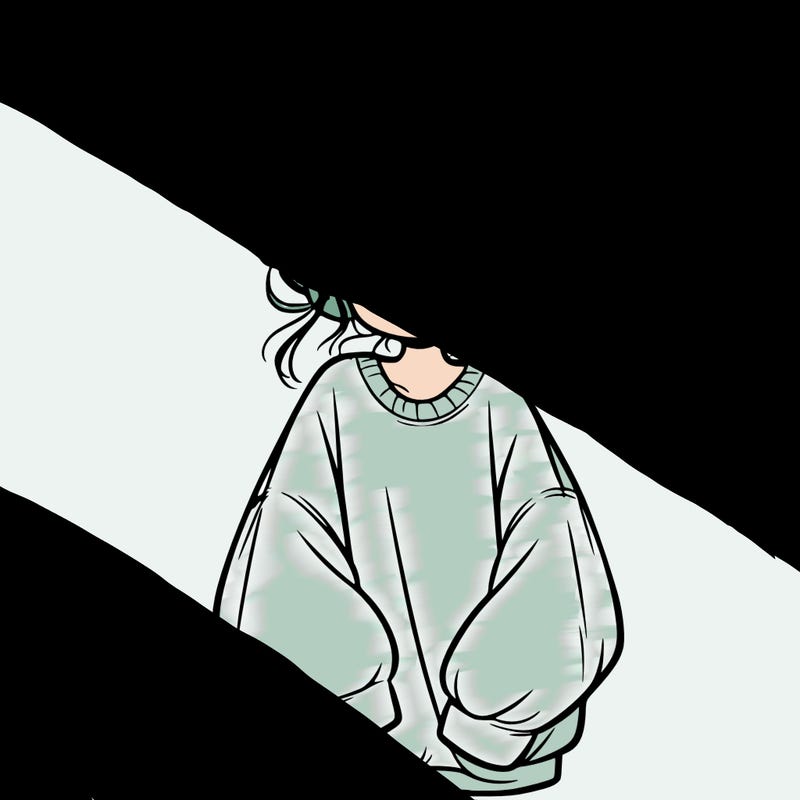 girl with baggy sweatshirt and messy bun