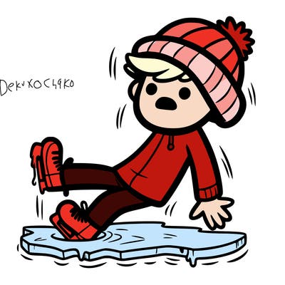 some one stuck on ice realistic