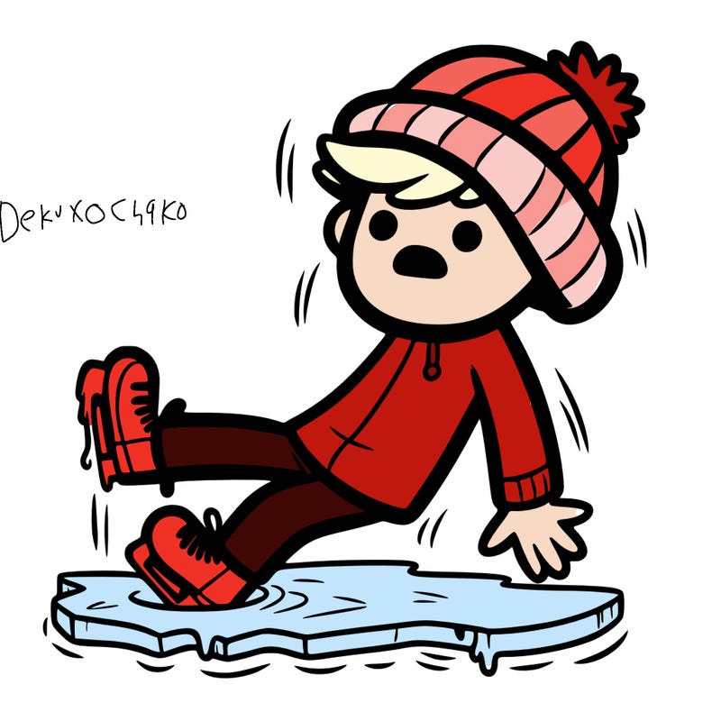 some one stuck on ice realistic