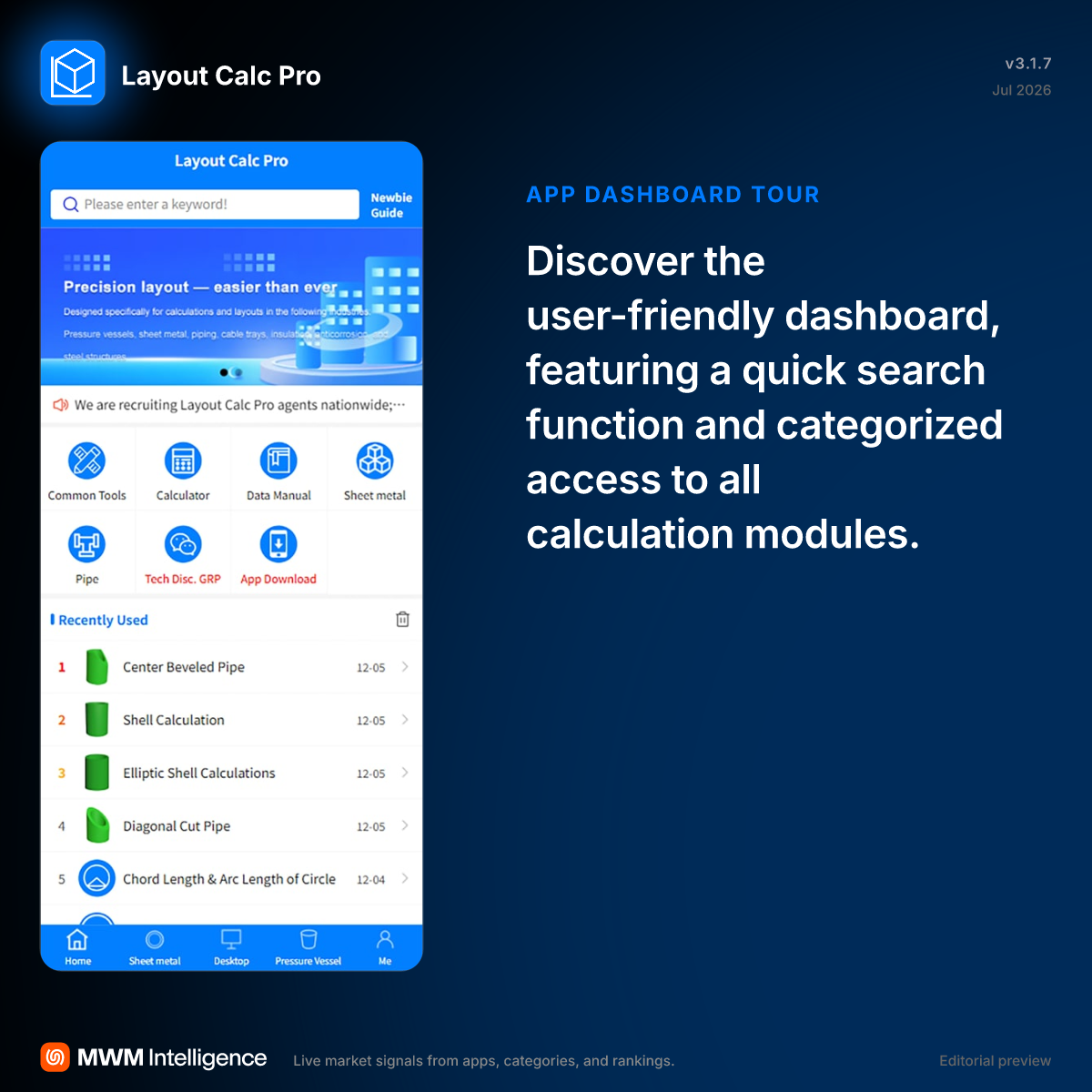 Layout Calc Pro - Utilities App | MWM
