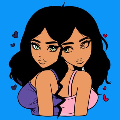 realistic girl split