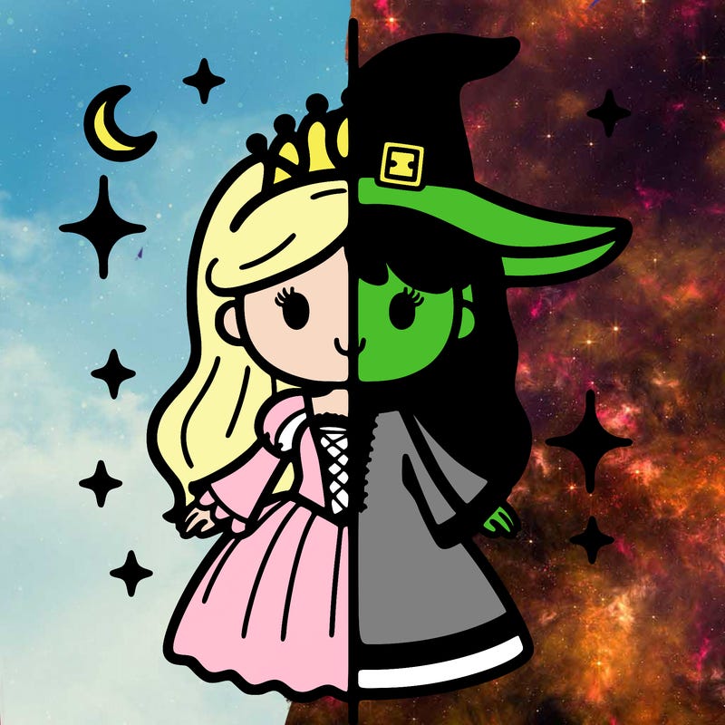 split princess and witch