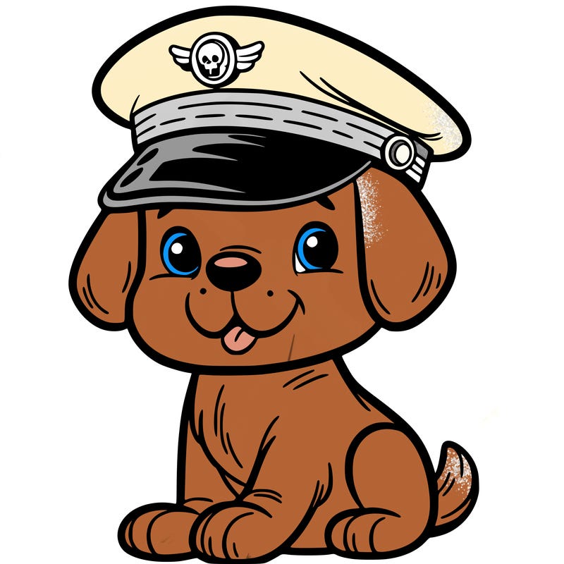 dog in  cap