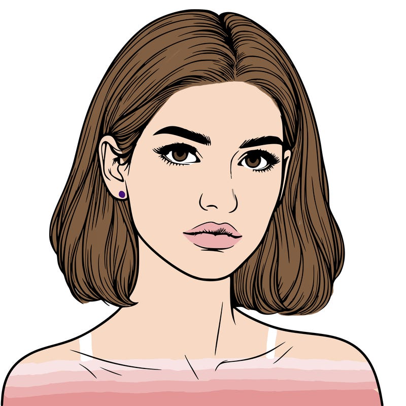 realistic portrait of woman