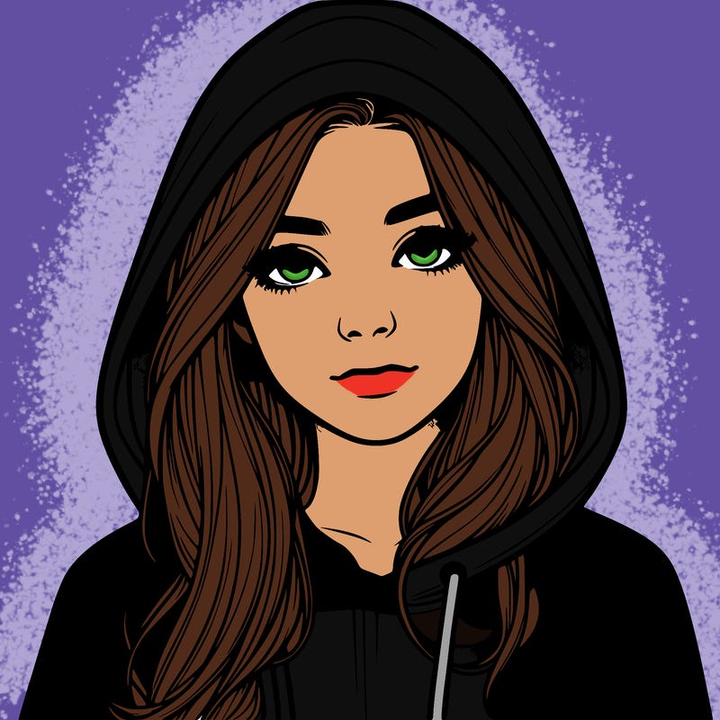 realistic girl with a hoodie