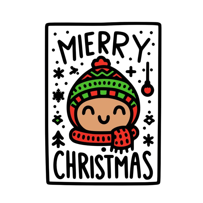 simple merry christmas poster