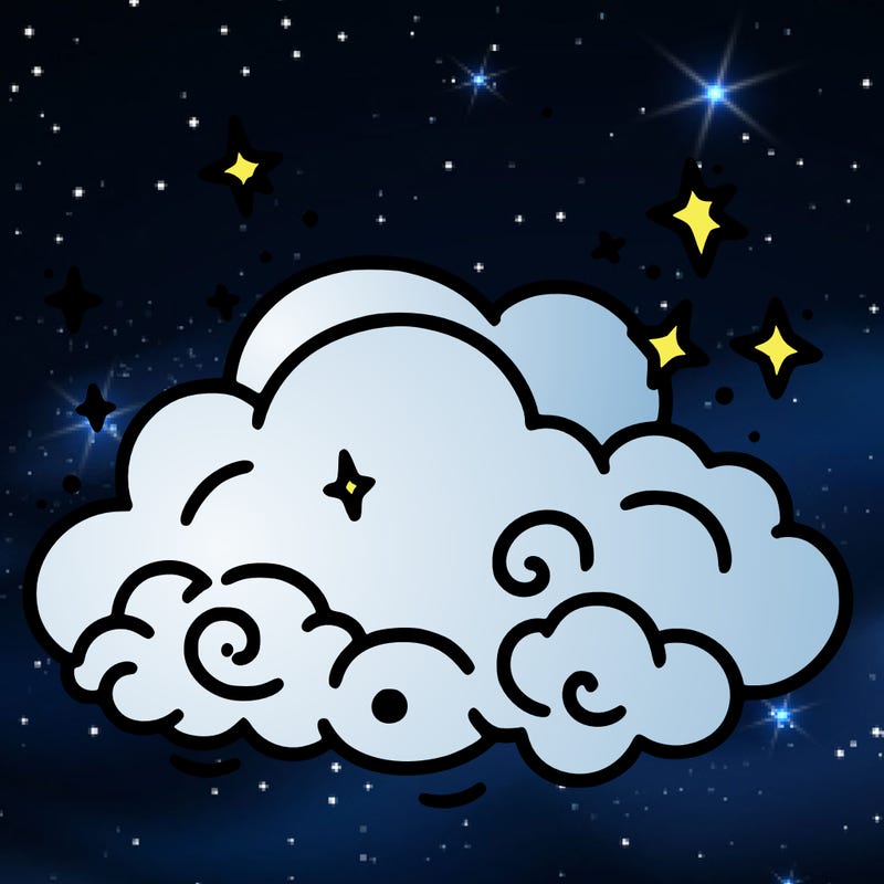 pink starry cloud sky