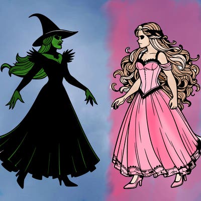 elphaba vs glenda realistic