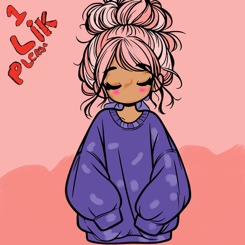 girl with baggy sweatshirt and messy bun