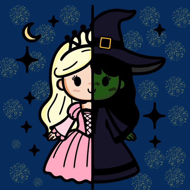 split princess and witch