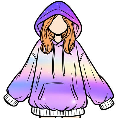 girl in oversized hoodie