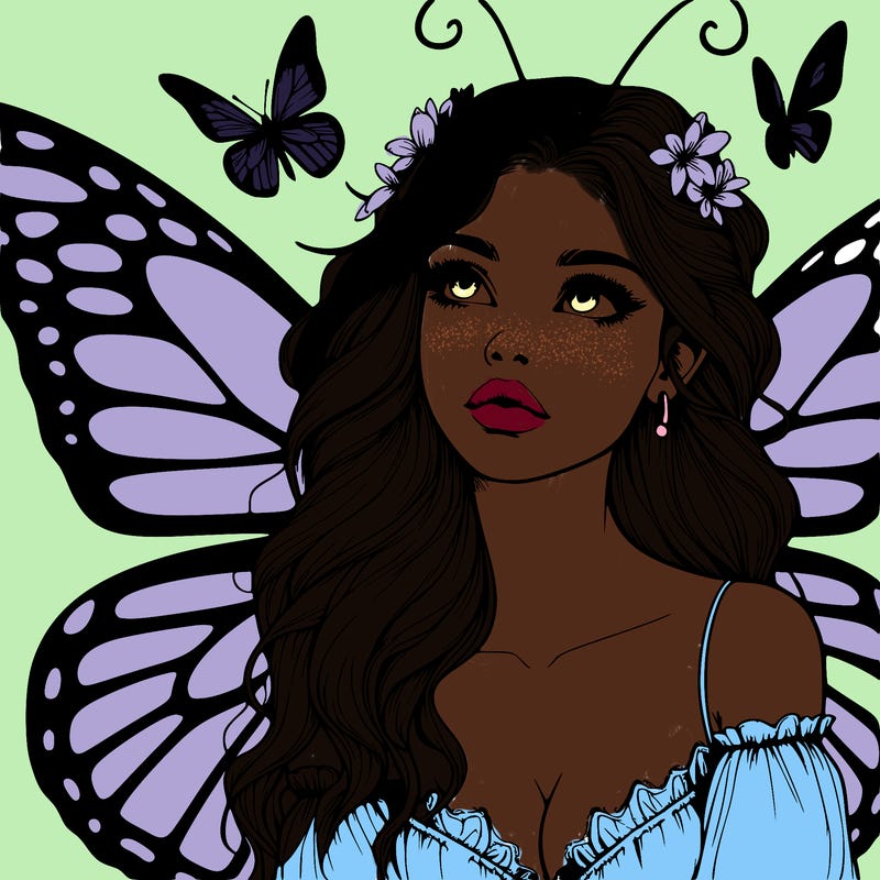 butterfly fairy realistic girl