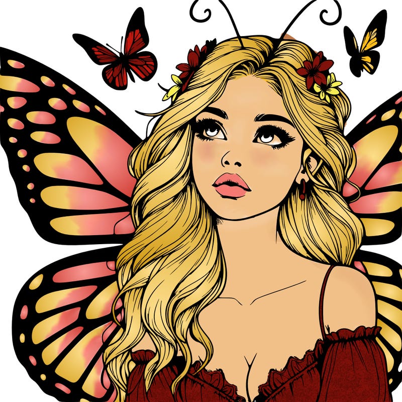 butterfly fairy realistic girl