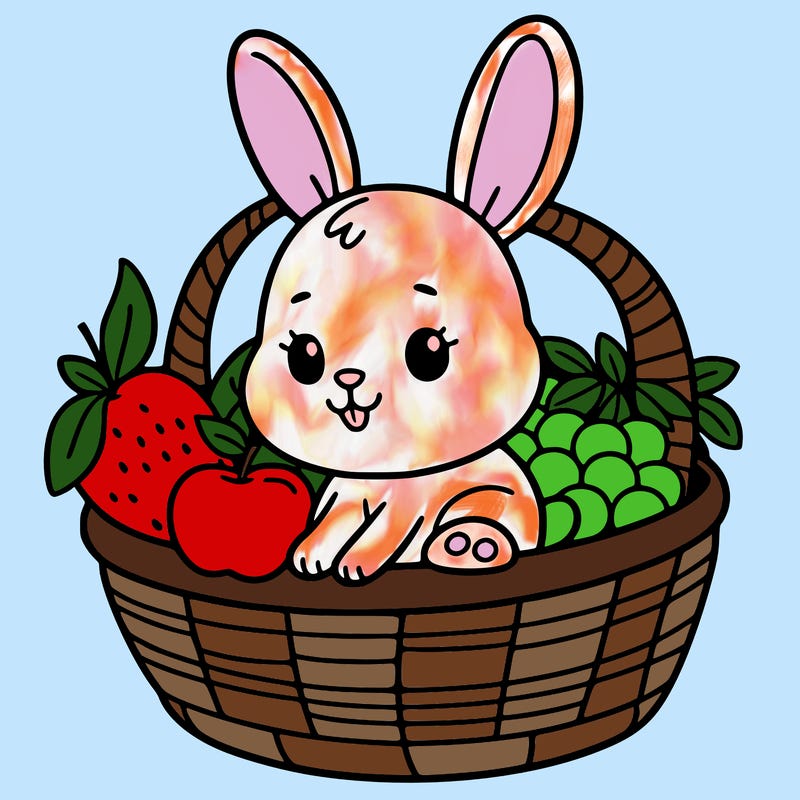 bunny in a fruit basket