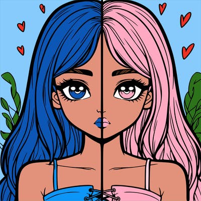 realistic girl split