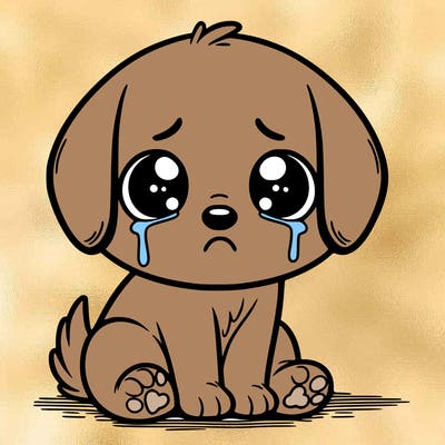 sad, cute dog