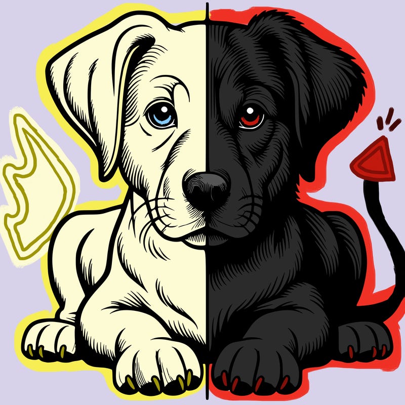 realistic dog split picture