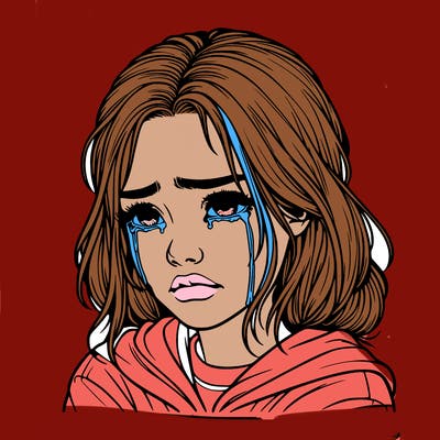 realistic crying girl