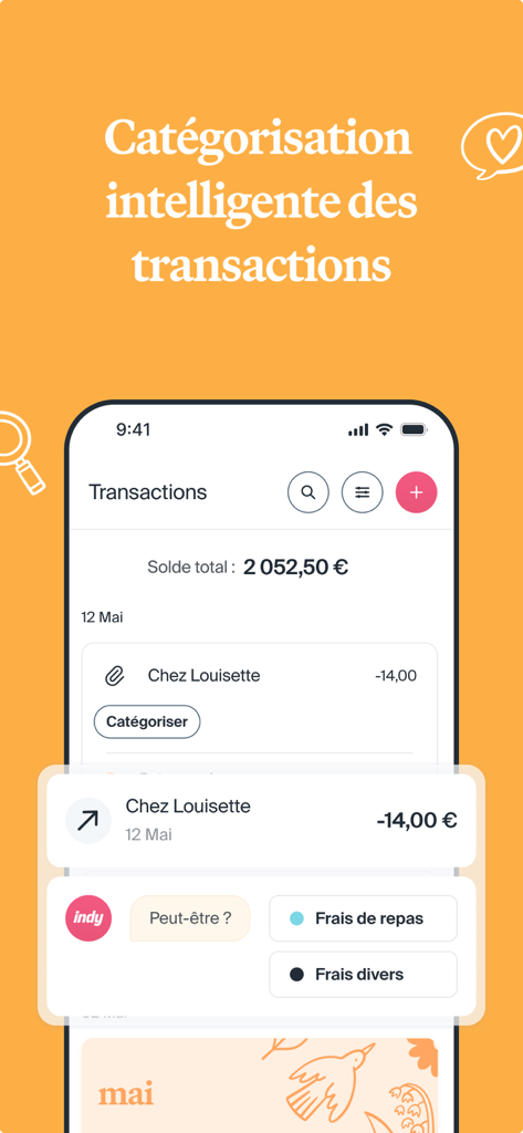Indy - Smart categorization of transactions in the Indy app