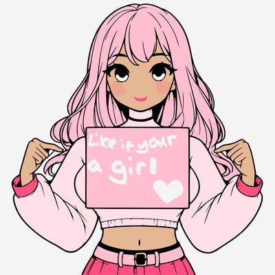 girl holding a blank sign in a long sleeve crop top