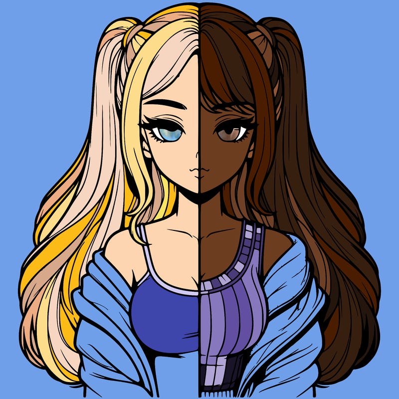 realistic girl split