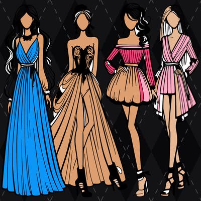 fashion models dresses